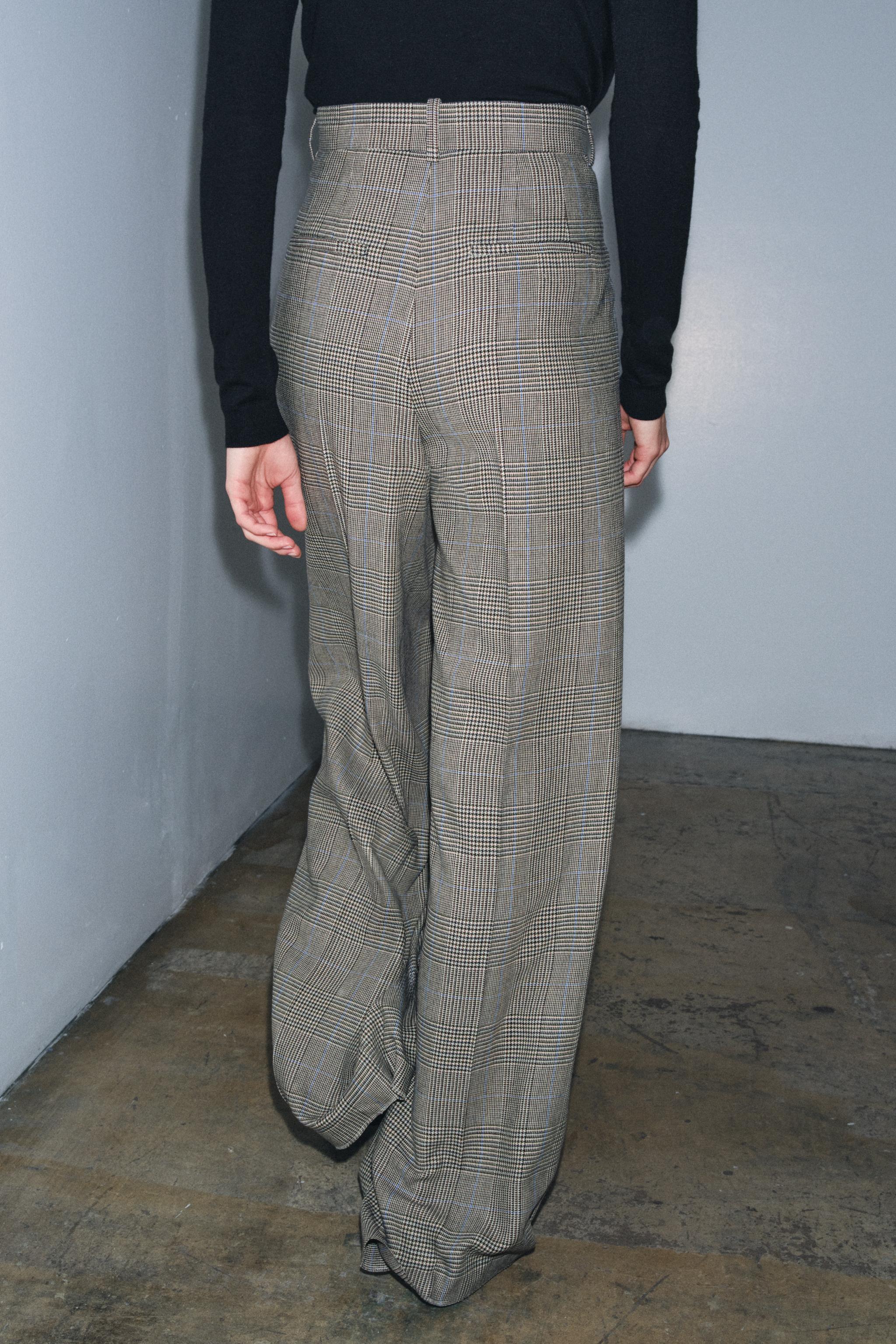 PLAID PLEATED PANTS ZW COLLECTION
